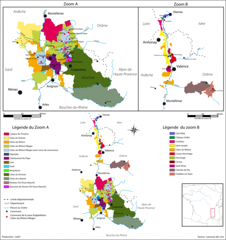 Rhone Valley Map